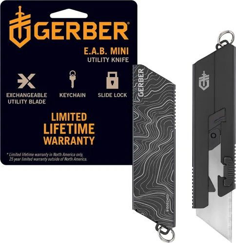 Vista 13 de Gerber Gear EAB Lite Pocket Razor Knife with Money Clip - EDC Gear Folding Stainless Steel Utility Knife with Box Cutter Blade for Everyday Carry