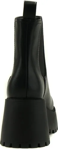 Vista 4 de Soda INSTANT - Botines Chelsea de tacón medio con suela gruesa para mujer, con doble elástico