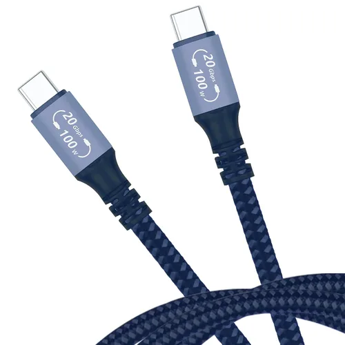 Vista 8 de Cable USB C 3.2 Gen 2, 6.6 pies 20 Gbps de transferencia de datos 4K de salida de video cable para monitor, carga rápida PD de 240 W para iPhone