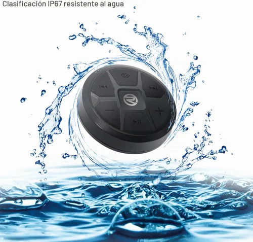 Vista 3 de Recoil - Control remoto inalámbrico con botón multimedia Bluetooth para volante, impermeable para coche, bicicleta, motocicleta, barco, deportes