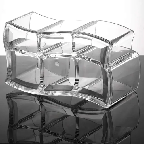 Vista 7 de Tbestmax Organizador acrílico del sostenedor de los pinceles del maquillaje de 6 ranuras, almacenamiento de cosméticos del envase de la pluma