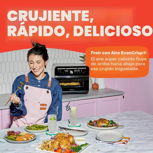Vista 3 de Instant Pot Omni Plus Horno Tostador Freidora de Aire de 19QT/18L, Funciones 10 en 1, Cabe Pizza de 12", Dorar, Asar a la Parrilla, Hornear, Asar