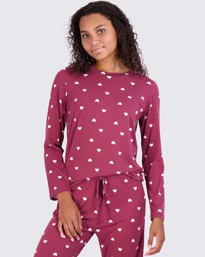 Vista 4 de Real Essentials 2 Pack Womens Pajama Set Super-Soft Short & Long Sleeve Top With Pants (Available In Plus Size)