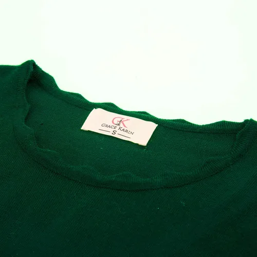 Vista 4 de GRACE KARIN - Blusa estilo suéter sin botones altamente elástica de manga larga para mujer