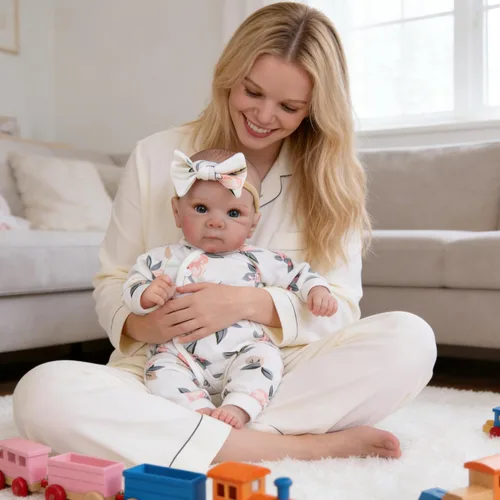 Vista 9 de Milidool Muñecas de bebé recién nacidas realistas de 20 pulgadas con cuerpo posable, muñecas de bebé de la vida real con accesorios para niñas