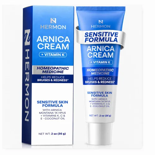 Vista 4 de Hermon DMSO Arnica Roll-On: 99.9% de grado farmacéutico puro con magnesio, aloe vera y vitamina E 3.4 fl oz