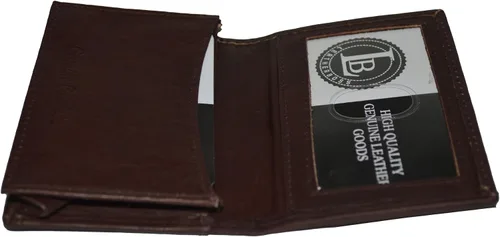 Vista 3 de LeatherBoss Cartera pequeña para tarjetas de crédito con bolsillo expandible