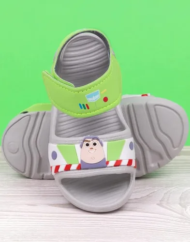 Vista 3 de Disney Toy Story Buzz Lightyear Sandalias para niños pequeños Deslizadores de superhéroes para niños y niñas con correa de apoyo Zapatos de verano