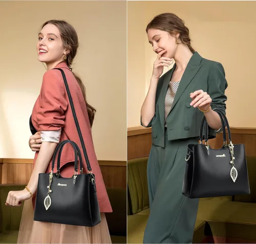 Vista 2 de SiMYEER Satchel Purses and Handbags for Women PU Leather Tote Top Handle Shoulder Bags Ladies Crossbody Bags