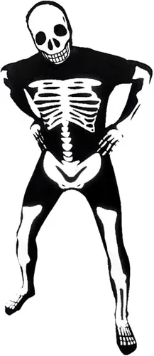 Vista 3 de Morphsuits Adult Skeleton Costume Men Glow In The Dark Scary Bones Bodysuit Halloween Costumes