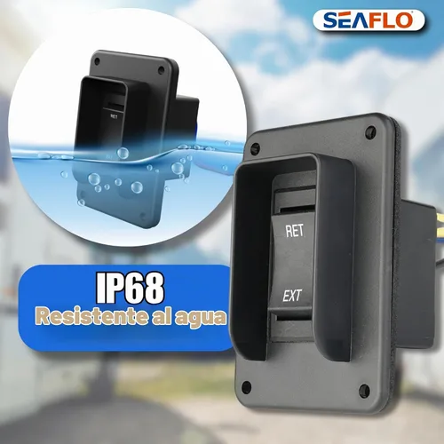 Vista 5 de SEAFLO Interruptor de balancín de potencia con interruptor de gato estabilizador, máximo 30 amperios, 12 V/24 V, extensión retráctil, arnés