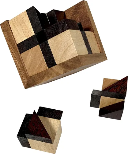 Vista 2 de Creative Crafthouse Rompecabezas 3D de madera del cubo del diablo