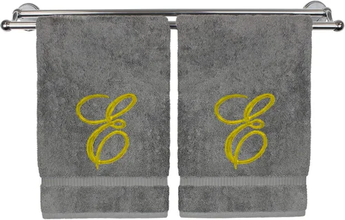 Vista 81 de Toalla de mano con monograma, regalo personalizado, 16 x 30 pulgadas, extra absorbente, 100% algodón turco, acabado de rizo suave, para baño, cocina