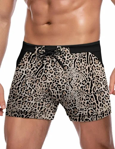 Vista 13 de COOFANDY Trajes de baño para hombre Slip de natación sexy Traje de baño de pierna cuadrada Traje de baño Short de natación Traje de baño con 4