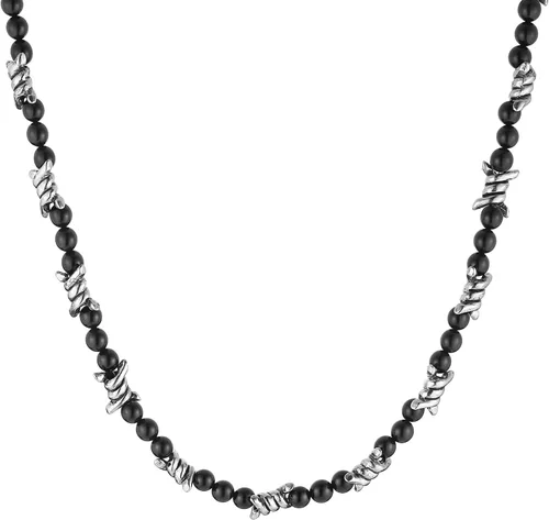 Vista 7 de Collar de alambre de púas para hombre de aleación de acero, punk, gótico, 20 pulgadas de HZMAN