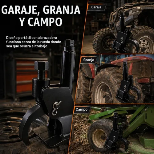 Vista 6 de Herramienta para romper cuentas de neumáticos para ATV, UTV Negro