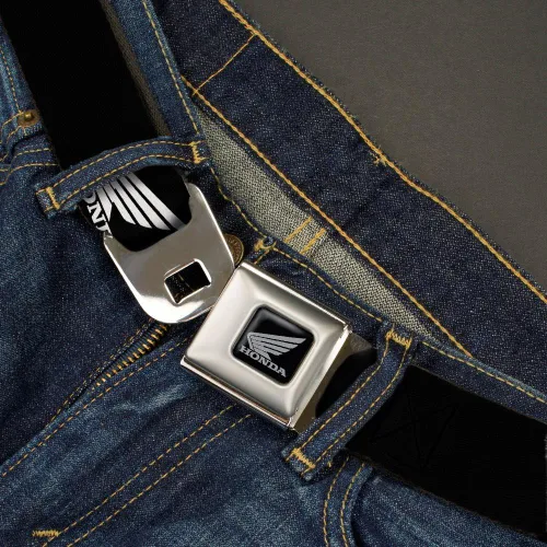 Vista 2 de Buckle-Down Cinturón de seguridad - HONDA Motorcycle Logo Negro/Blanco