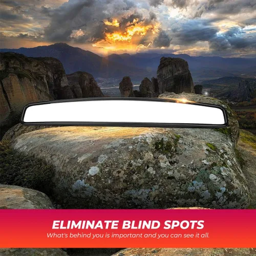 Vista 5 de KEMIMOTO Espejo retrovisor UTV, espejo retrovisor convexo central de 15" para UTV de carreras con abrazaderas de 3/4 1.75" o 2" Compatible
