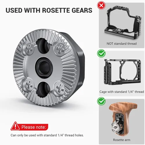 Vista 6 de SMALLRIG Roseta estándar atornillada (rosca M6, 31.8 de diámetro) para jaula de cámara y accesorios - 1939