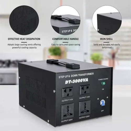 Vista 3 de YaeCCC Transformador de voltaje 3000VA Convertidor de potencia 110V/220V Convertidor AC-AC 3000VA