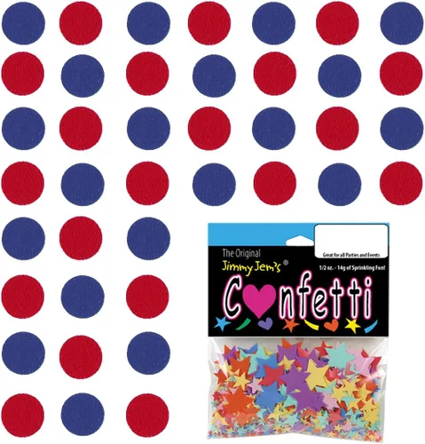 Vista 50 de Confetti Circle 1/4" Negro, Azul Marino Combo - 2 bolsas de media onza (1 oz) (8550/9971)