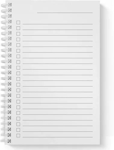 Vista 4 de Gotcha Covered Notebooks Softcover Last Minute - Cuaderno de 5.5 x 8.5 pulgadas, 120 páginas de lista de verificación, cubierta laminada brillante
