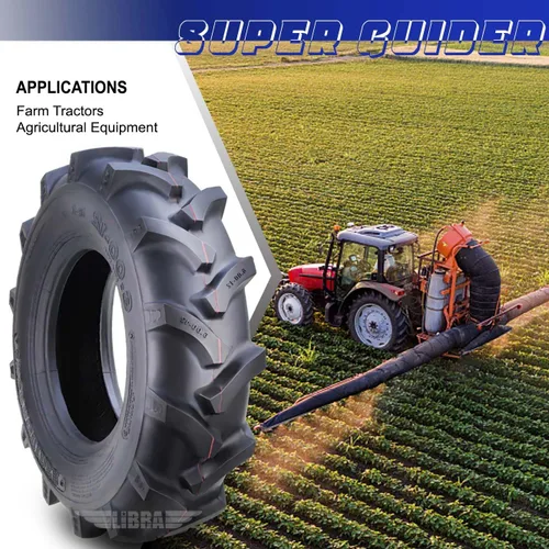 Vista 5 de SUPERGUIDER 6.00-12 Neumático agrícola para tractor de granja R-1 Patrón 6 capas Set 2-16001