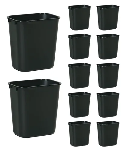 Vista 21 de Rubbermaid Commercial Products - Basurero de escritorio de resina plástica Azul