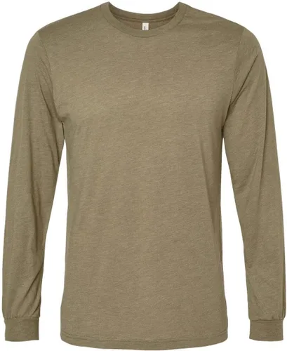 Vista 180 de Canvas Filmore 3501 - Camiseta de 4.2 onzas para hombre manga larga (1) Ceniza + (1) Jaspeado atlético