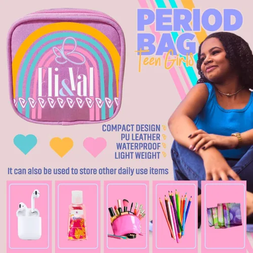 Vista 4 de Primer Kit de Período Regalo para Niñas de 9-12 años - Kit de Inicio de Período para Preadolescentes de 10-12 años - Esenciales de Emergencia
