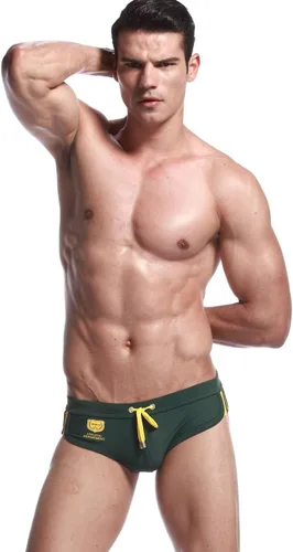 Vista 5 de SEOBEAN Traje de baño sexy de tiro bajo para hombre Boxer Brief Trunks 2231