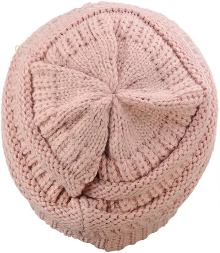 Vista 3 de C.C Trendy Warm Chunky Soft Stretch Cable Knit Beanie