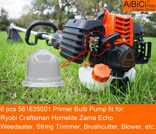 Vista 2 de 561635001 Bomba de bombilla de cebador para carburador Ryobi Homelite Craftsman de 26 cc, cortador de cepillo de cuerda, cortador de cepillo