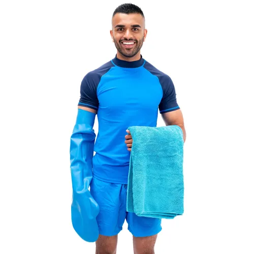 Vista 2 de BLOCCS Fundas para yeso 100% impermeables para brazo de ducha - Funda para nadar, bolsa para yeso para baño. Manga duradera para yeso para natación