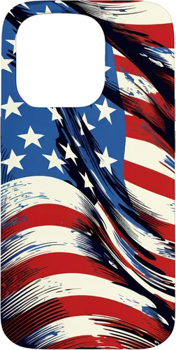 Vista 14 de iPhone 16 Cool USA Flag - Estados Unidos de América - Funda de diseño patriótico