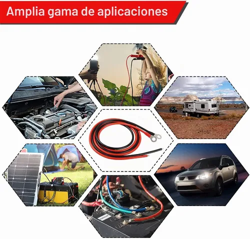 Vista 7 de XMSJSIY - Cables de batería solar de calibre 10, cables inversores