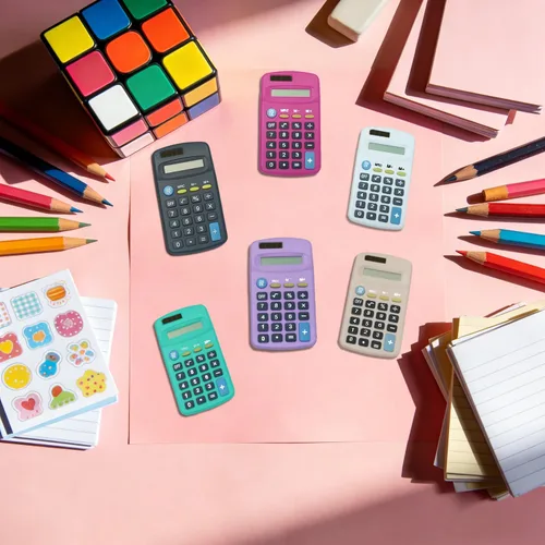 Vista 6 de Calculadora Básica de Doble Alimentación de 8 Dígitos para Escritorio (B, Juego de 30)