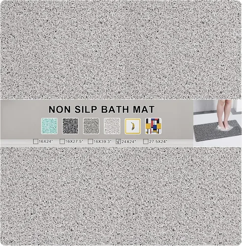 Vista 19 de Tapete antideslizante para bañera, tapete de baño antideslizante de 0.6 pulgadas, extra grueso, de secado rápido, tapete de ducha antideslizante
