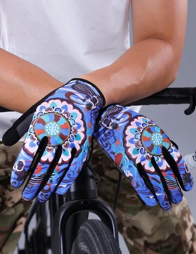 Vista 2 de INBIKE Guantes de ciclismo para hombres y mujeres, guantes de bicicleta transpirables con dedos completos, antideslizantes, pantalla táctil