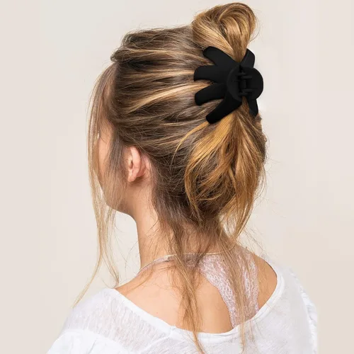 Vista 4 de COCIDE 4 pinzas para el cabello para mujer, clip de pulpo grande de acrílico, antideslizante, garra de araña grande para niñas, agarre fuerte, clip