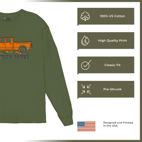 Vista 110 de Tee Hunt Camisetas gráficas y camisetas sin mangas para hombre Roll with Power Pickup Truck