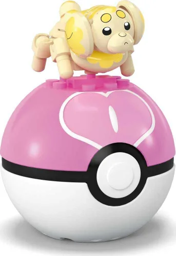 Vista 3 de MEGA Pokemon: Serie 23 Fidough Love Ball - Juego de construcción de 31 piezas