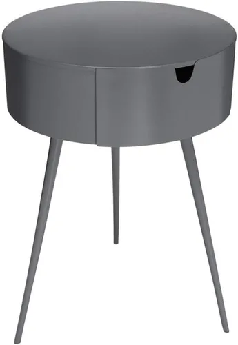 Vista 8 de Meridian Furniture Bali Collection Modern Mesita de noche contemporánea de metal duradero, 16 pulgadas de ancho x 16 pulgadas de profundidad x 23