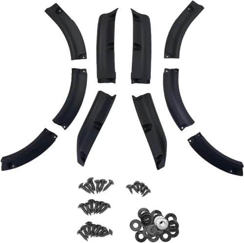 Vista 8 de A & UTV PRO Kit de guardabarros para Yamaha Drive2 G29 2017-2025, guardabarros delanteros y traseros con accesorios de montaje, accesorios negros