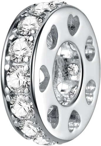 Vista 47 de 925 plata esterlina espaciador encanto grano con CZ transparente para pulseras Pandora Charms