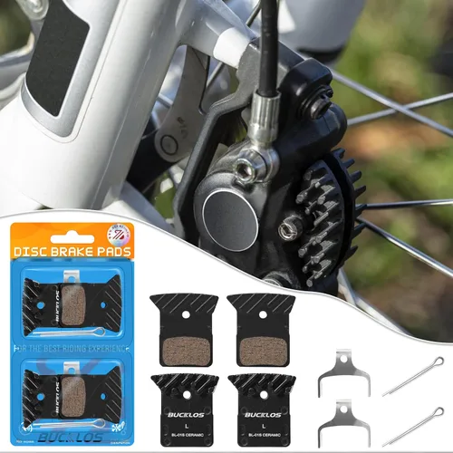 Vista 6 de BUCKLOS 2 pares de pastillas de freno de disco BL-01S para cerámica Shimano N03A N04C L05A K04S K04Ti K05S K05Ti M8110 M7110 R9170-F R8070-F R7070-F