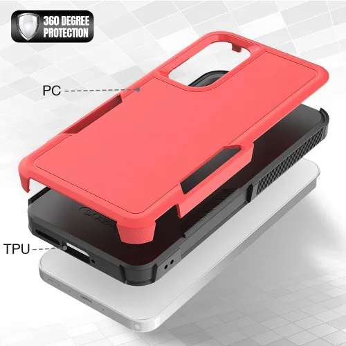 Vista 263 de Jeylly Compatible con Samsung Galaxy A22 5G Funda, Funda Samsung A22 5G con 2pcs protectores de pantalla de vidrio templado