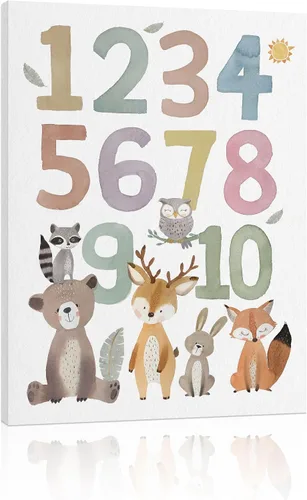Vista 11 de Póster ABC para decoración de pared de cuarto de bebé, arte bohemio del alfabeto para pared de aula, arte de pared de niños de animales de safari