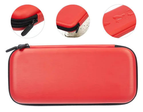 Vista 4 de Tienda Basics Carrying Case for Nintendo Switch and Accessories - 10 x 2 x 5 Inches, Red