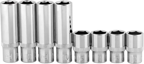 Vista 6 de BRAZEN Paquete de dos enchufes de impacto de 10 mm (múltiple tipo, accionamiento de 1/2")